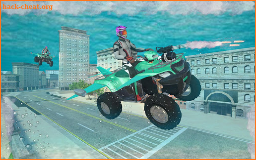 Underwater Flying ATV Quad Bike Shooting screenshot