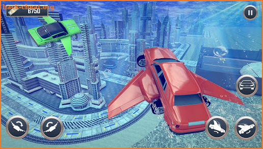 Underwater Stunts Car Flying Race screenshot