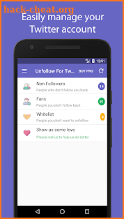 Unfollow for Twitter Pro screenshot