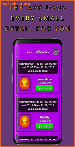 Unfollower - unfriend - follower tracker screenshot