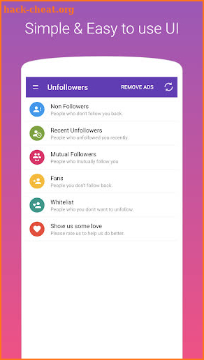 Unfollowers for Instagram - Non Followers and Fans screenshot