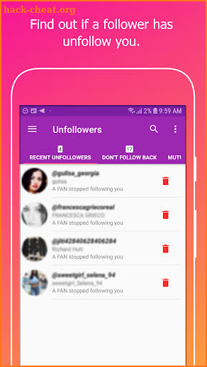 Unfollowers - Who Unfollowed Me screenshot