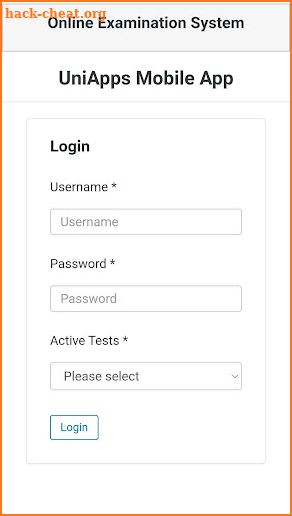 UniApps Online Exam screenshot