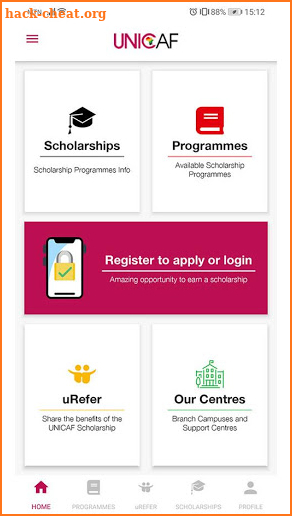 Unicaf Scholarships screenshot