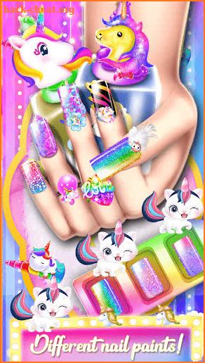 Unicorn Acrylic Nails Makeover screenshot