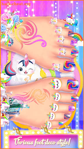 Unicorn Acrylic Nails Makeover screenshot