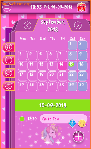 Unicorn Calendar screenshot