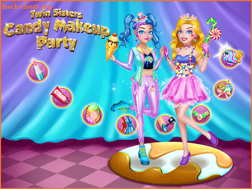 Unicorn Candy Makeup Dress Up: Twin Sisters Party screenshot