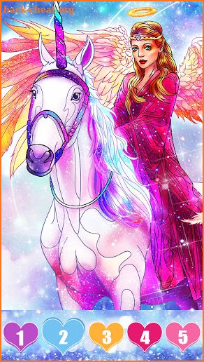Unicorn color by number: Coloring games offline screenshot