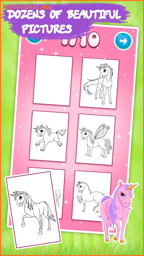 Unicorn coloring book for kids screenshot