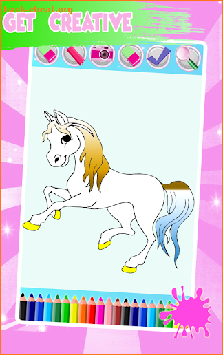 Unicorn Coloring Book Pages: Kids Coloring Games screenshot