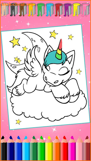 Unicorn Coloring, Coloring Pages for Girls. screenshot