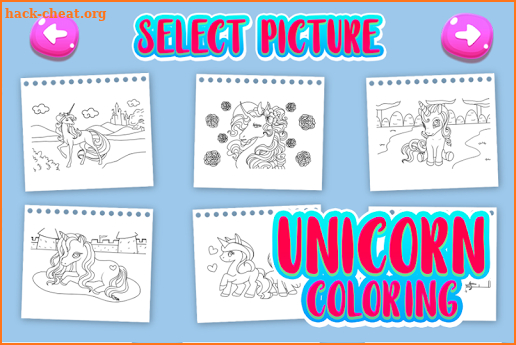 Unicorn Coloring - Coloring Pages for Kids Games screenshot