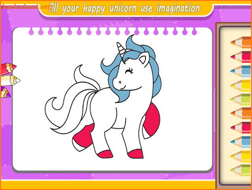 unicorn coloring pages and drawing screenshot