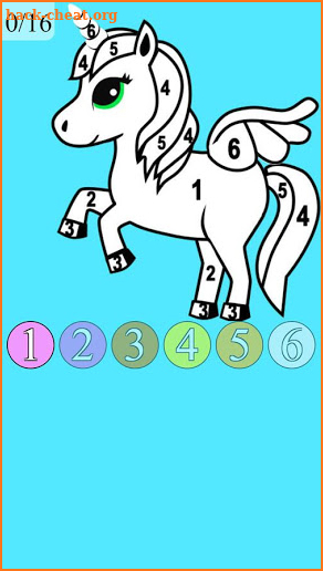 unicorn coloring pages by number screenshot