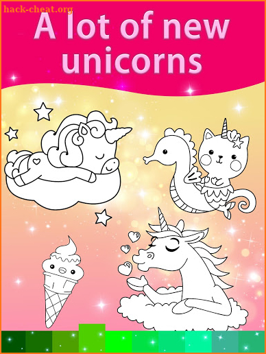 Unicorn Coloring Pages with Animation Effects screenshot