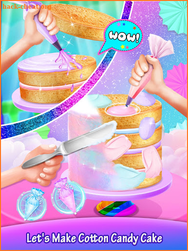 Unicorn Cotton Candy Cake - Sweet Rainbow Desserts screenshot
