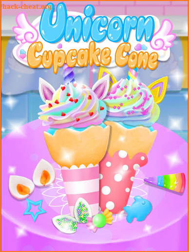 Unicorn Cupcake Cone - Trendy Rainbow Food screenshot