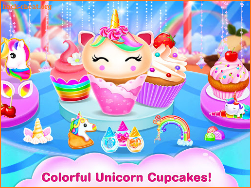 Unicorn Cupcake Dessert Bakery Food Games screenshot