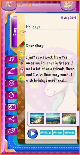Unicorn Diary Premium screenshot