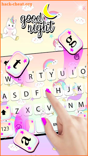 Unicorn Doodle Keyboard Background screenshot
