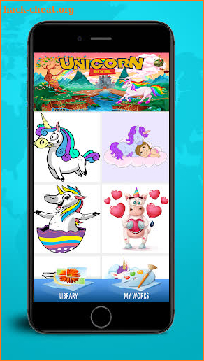 Unicorn fun pixel art - Color by number screenshot