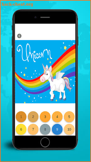 Unicorn fun pixel art - Color by number screenshot