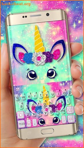 Unicorn Galaxy Keyboard Theme screenshot