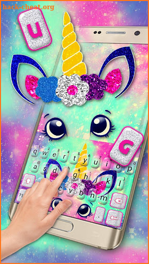 Unicorn Galaxy Keyboard Theme screenshot