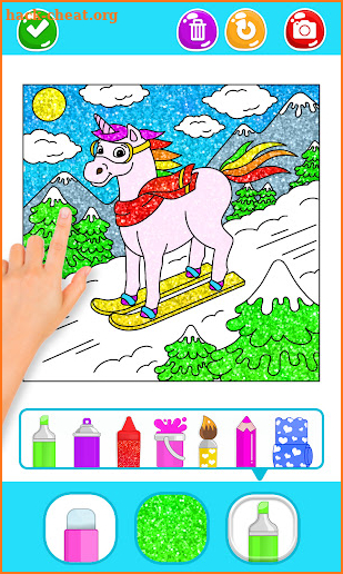 Unicorn Glitter Coloring & Fun screenshot