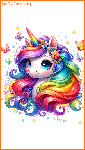 Unicorn Glitter Coloring Pages screenshot