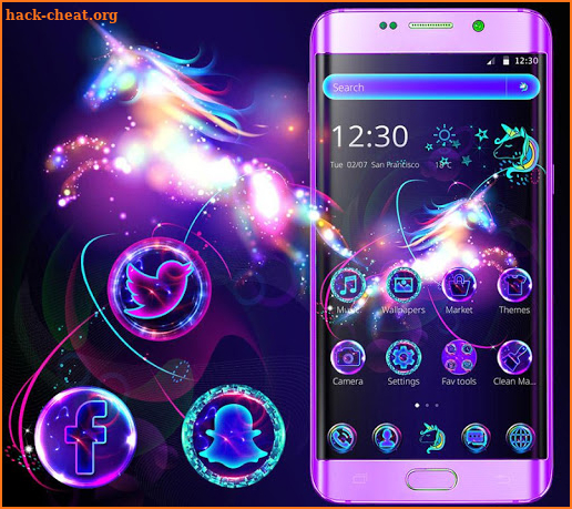 Unicorn Glowing Theme screenshot