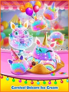 Unicorn Ice Cream Maker - Carnival Fair Food 2018 screenshot