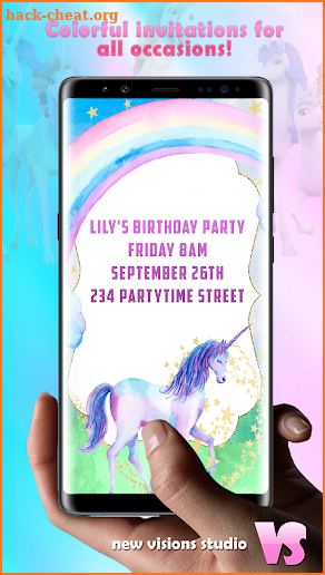 Unicorn Invitations App screenshot