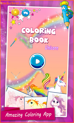 Unicorn Little Pony Coloring Book screenshot