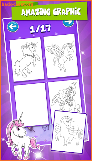 Unicorn Little Pony Coloring Book screenshot