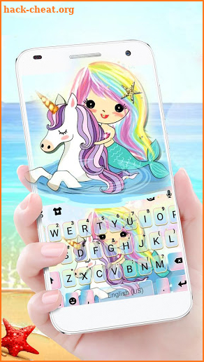 Unicorn N Mermaid Keyboard Theme screenshot