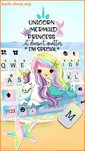 Unicorn N Mermaid Keyboard Theme screenshot