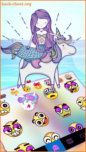 Unicorn N Mermaid Keyboard Theme screenshot
