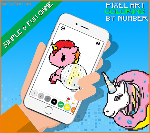 Unicorn Pixel Art - Coloring By Number screenshot