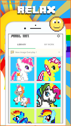 unicorn pixel art : unicorn number coloring book screenshot