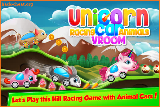 Unicorn Racing Cars Animals Vroom screenshot