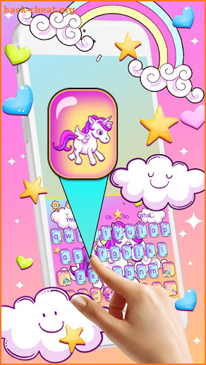 Unicorn Rainbow Keyboard screenshot