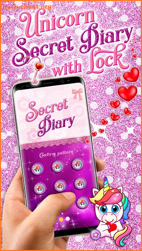 Unicorn Secret Diary with Lock 🦄 Personal Journal screenshot