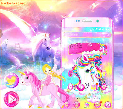 Unicorn Shiny Rainbow Theme screenshot