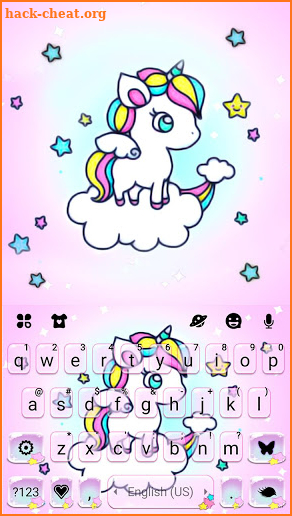 Unicorn Sky Keyboard Theme screenshot