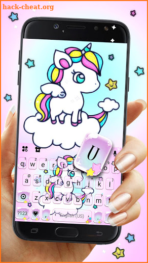 Unicorn Sky Keyboard Theme screenshot