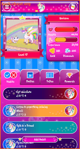 Unicorn To Do (habits) screenshot