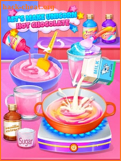Unicorn Treats - Sweet Hot Chocolate & Toast Maker screenshot