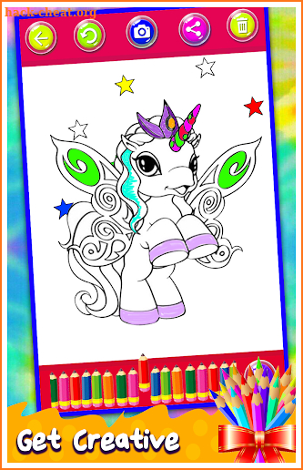 Unicorns Coloring Drawing Book New Coloring Pages screenshot